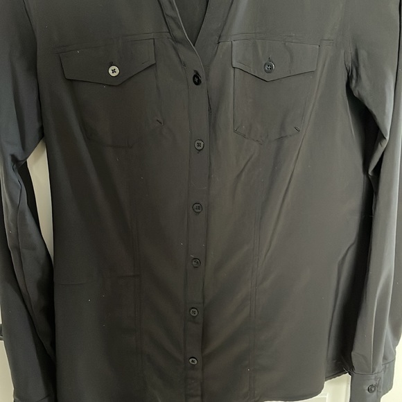 Black Button Down Long-sleeves Shirt - Picture 2 of 4